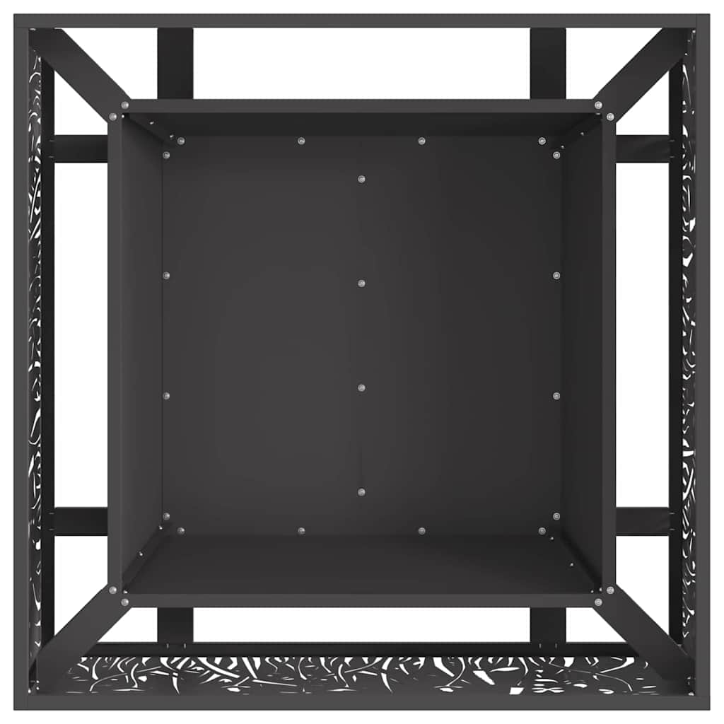 Fire Pit Black 80 x 80 x 30 cm Weathering Steel