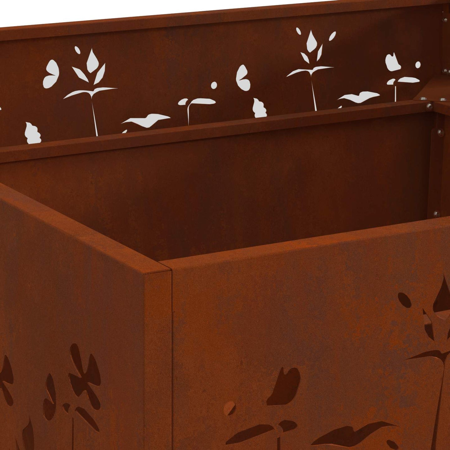 Fire Pit Rusty 80 x 80 x 30 cm Weathering Steel