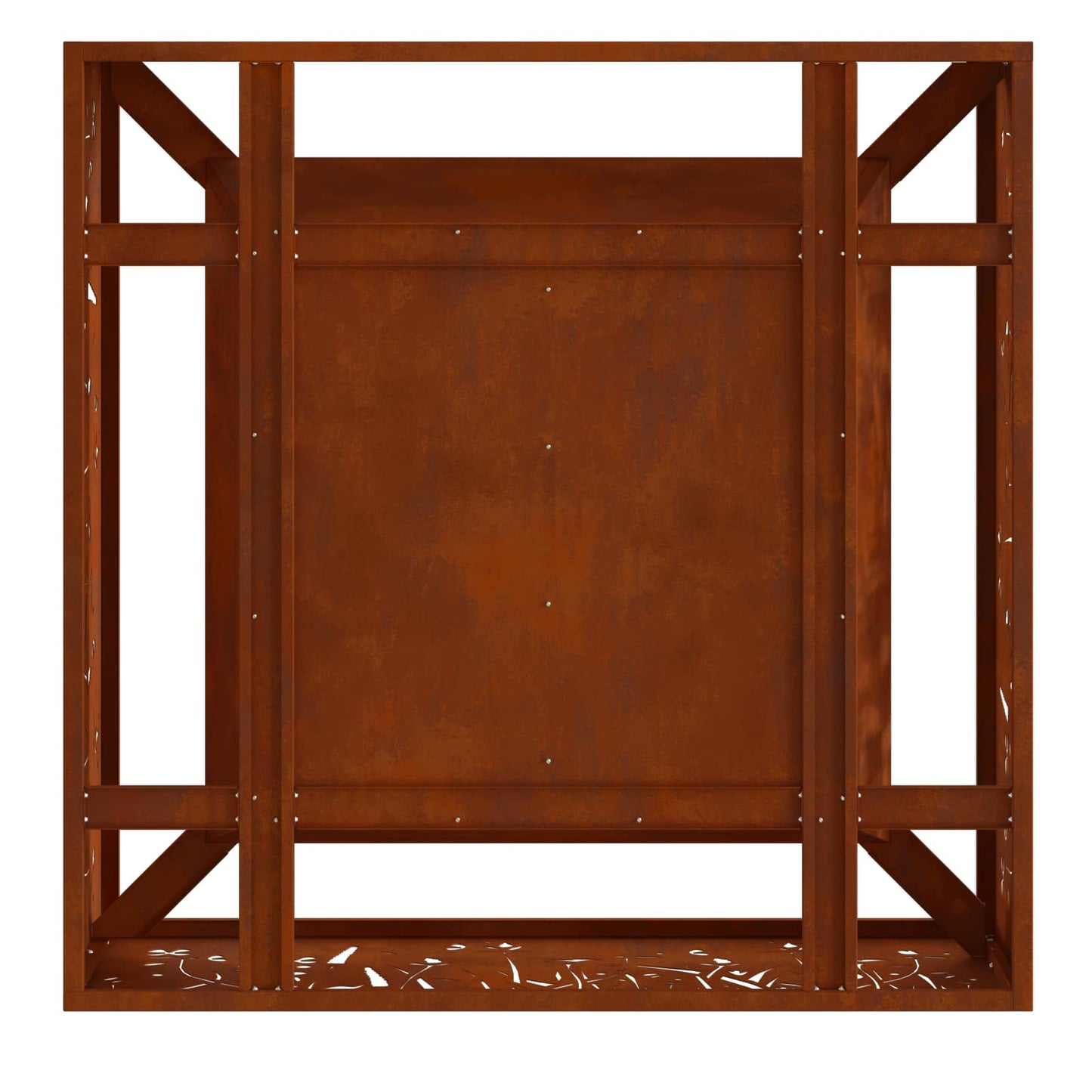 Fire Pit Rusty 80 x 80 x 30 cm Weathering Steel