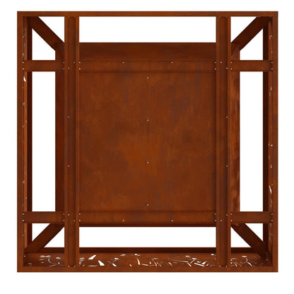 Fire Pit Rusty 80 x 80 x 30 cm Weathering Steel
