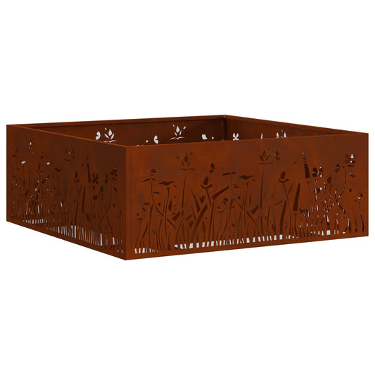 Fire Bowl Rusty 80 x 80 x 30 cm Weathering Steel