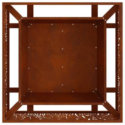 Fire Pit Rusty 80 x 80 x 30 cm Weathering Steel