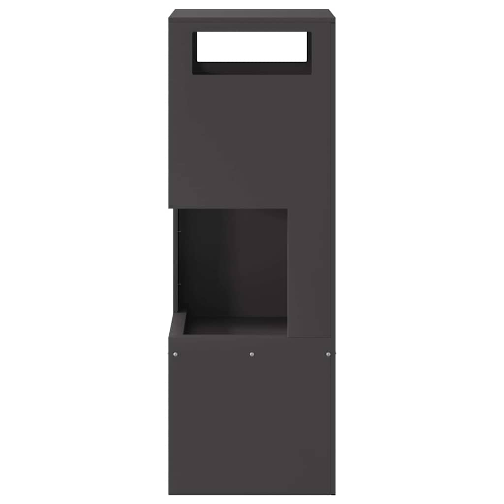 Fire Pit Black 35 x 35 x 100 cm Weathering Steel