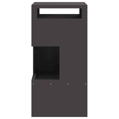 Fire Pit Black 50 x 50 x 100 cm Weathering Steel