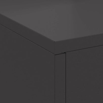 Fire Pit Black 60 x 40 x 96 cm Weathering steel