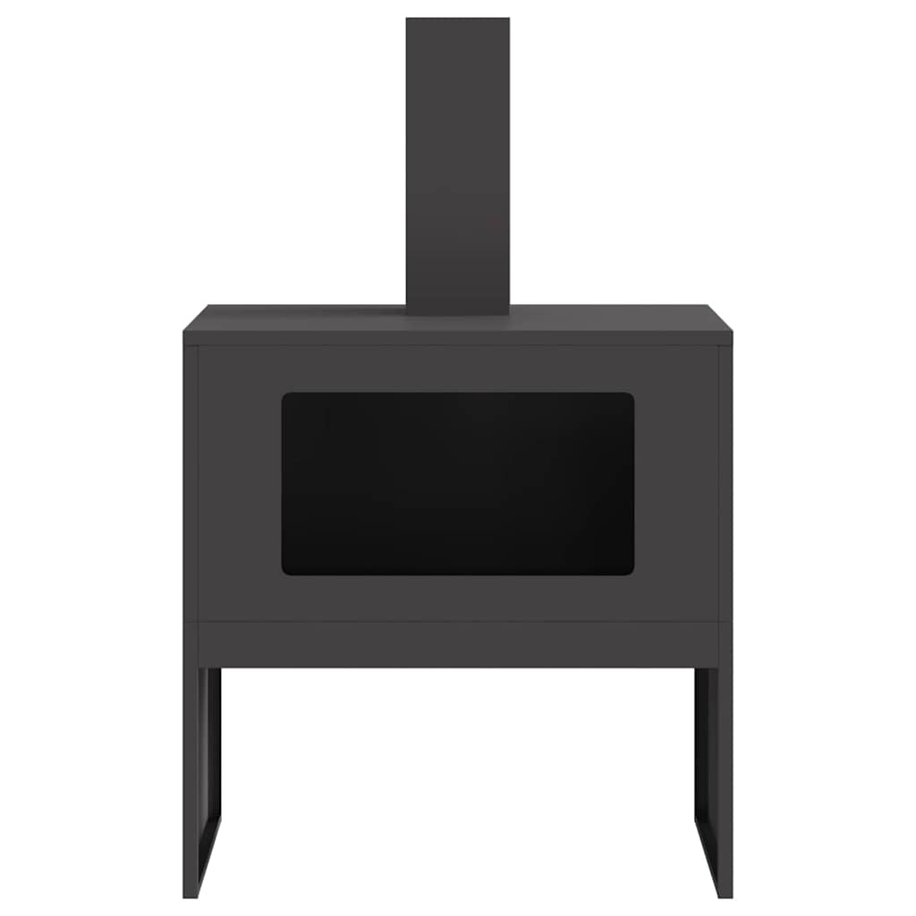 Fire Pit Black 60 x 40 x 96 cm Weathering steel