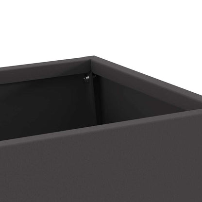 Fire Pit Black 60 x 35 x 100 cm Weathering Steel