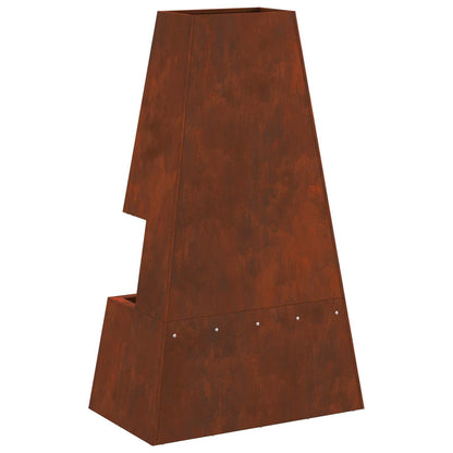 Fire Pit Rusty 60 x 35 x 100 cm Weathering Steel