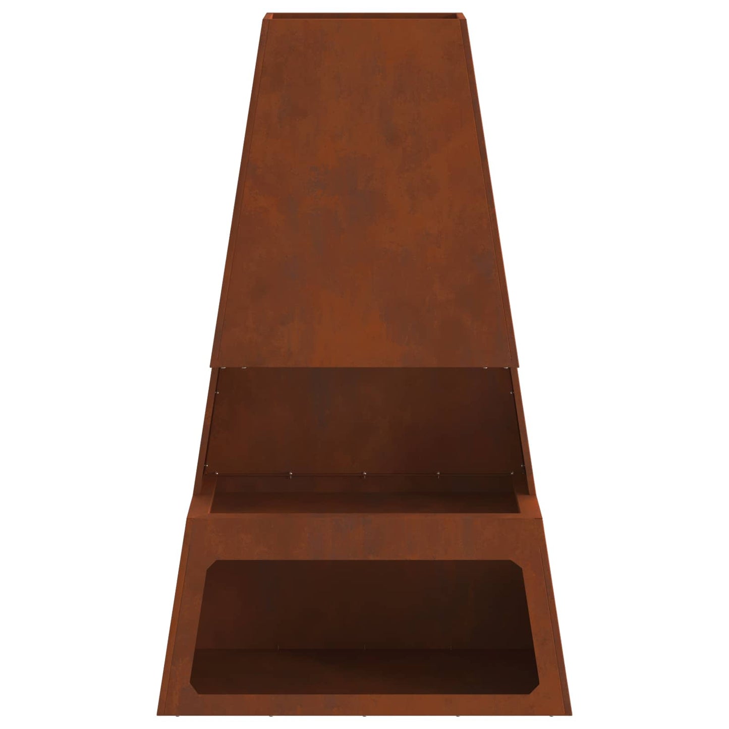 Fire Pit Rusty 60 x 35 x 100 cm Weathering Steel