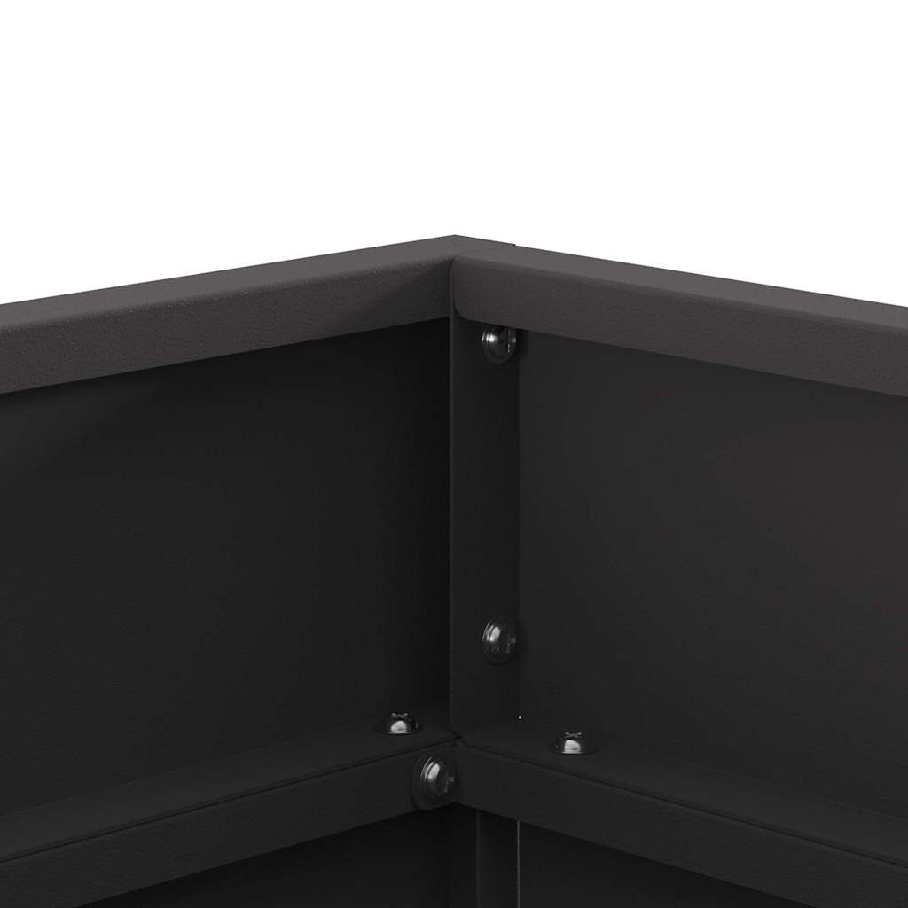 Fire Pit Black 50 x 50 x 38 cm Weathering Steel
