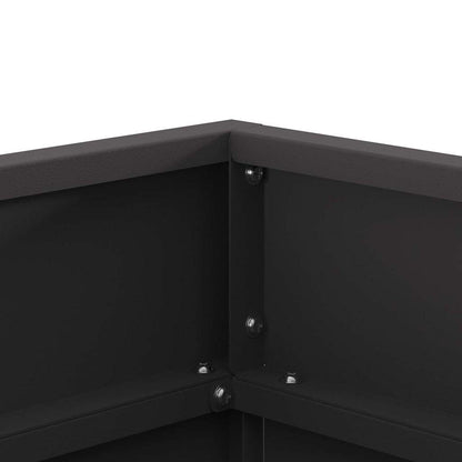 Fire Pit Black 50 x 50 x 38 cm Weathering Steel