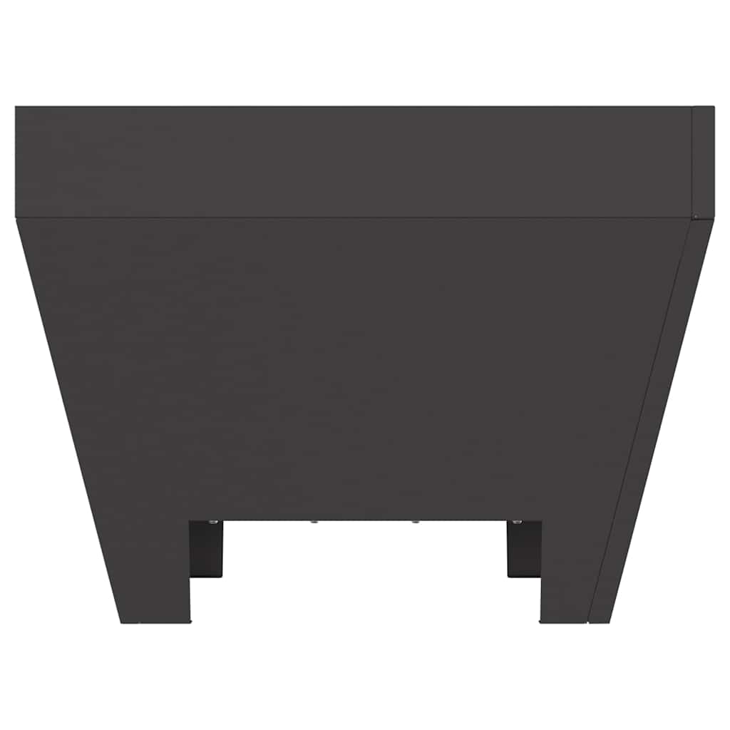 Fire Pit Black 50 x 50 x 38 cm Weathering Steel