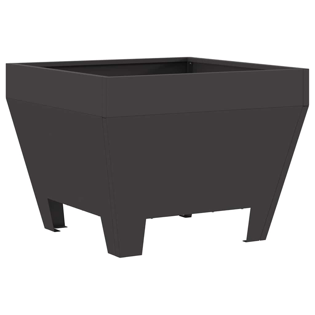 Fire Pit Black 50 x 50 x 38 cm Weathering Steel