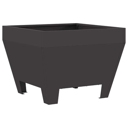 Fire Pit Black 50 x 50 x 38 cm Weathering Steel