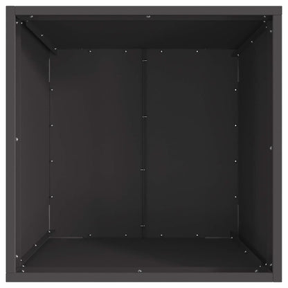Fire Pit Black 50 x 50 x 38 cm Weathering Steel
