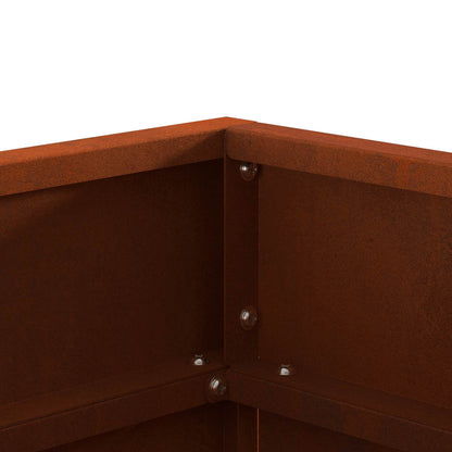 Fire Pit Rusty 50 x 50 x 38 cm Weathering Steel