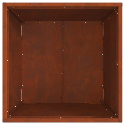 Fire Pit Rusty 50 x 50 x 38 cm Weathering Steel