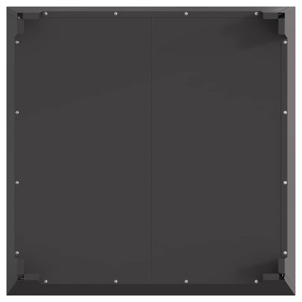 Fire Pit Black 80 x 80 x 43 cm Weathering Steel