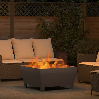Fire Pit Black 80 x 80 x 43 cm Weathering Steel
