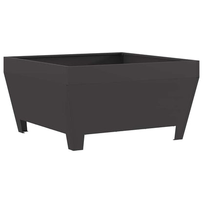 Fire Pit Black 80 x 80 x 43 cm Weathering Steel