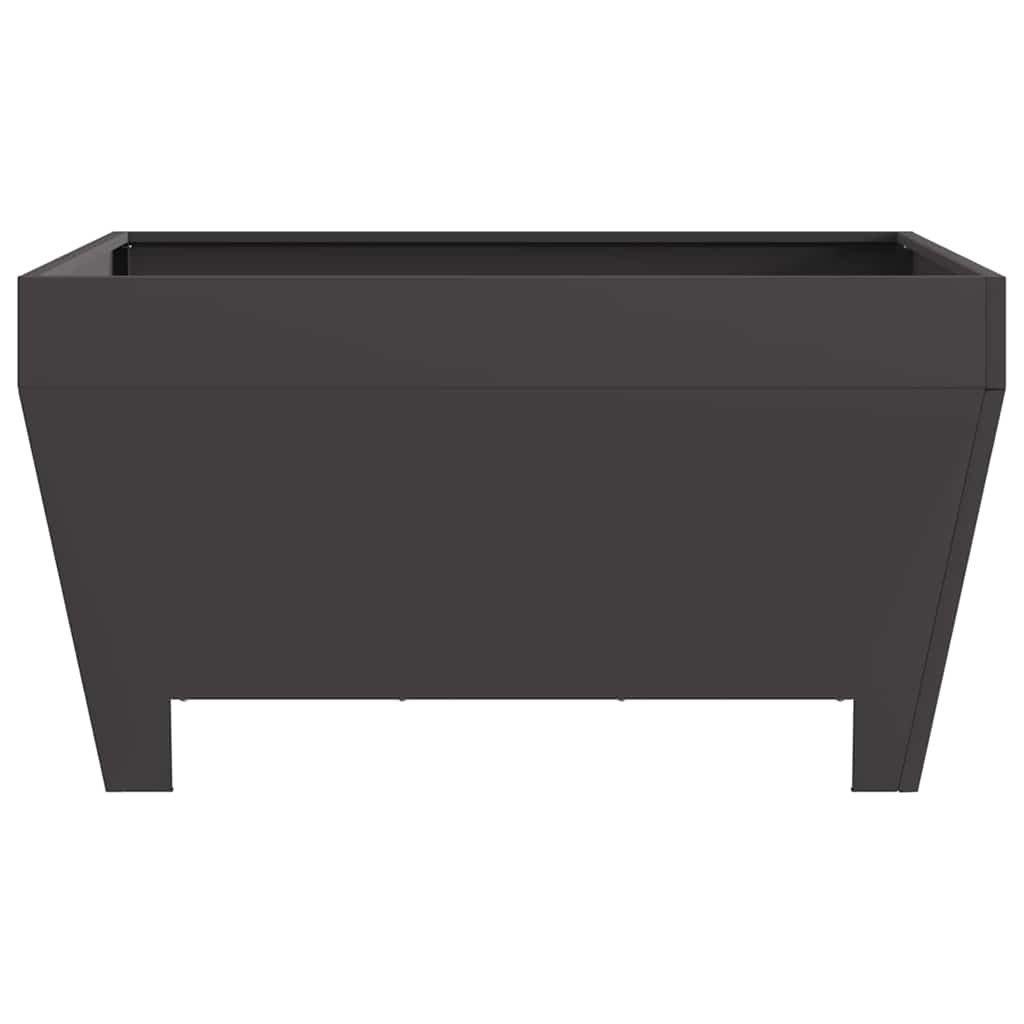 Fire Pit Black 80 x 80 x 43 cm Weathering Steel