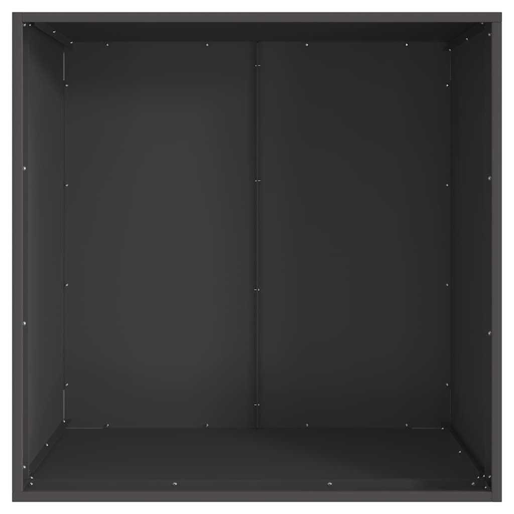 Fire Pit Black 80 x 80 x 43 cm Weathering Steel