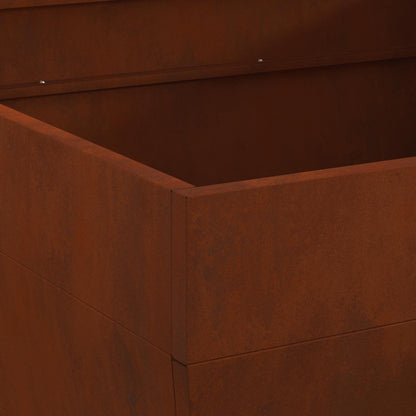 Fire Pit Brown 31.50 x 31.50 x 16.93 in Weathering Steel