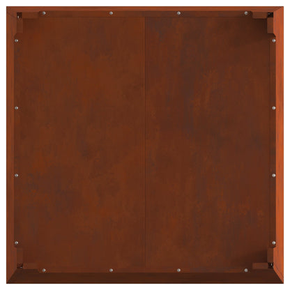 Fire Pit Brown 31.50 x 31.50 x 16.93 in Weathering Steel