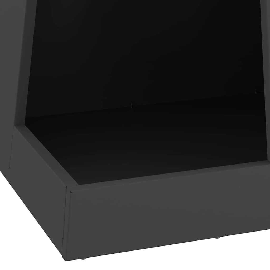 Fire Pit Black 35 x 35 x 100 cm Weathering Steel