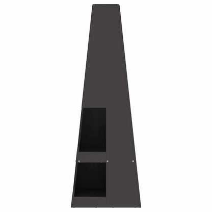 Fire Pit Black 35 x 35 x 100 cm Weathering Steel