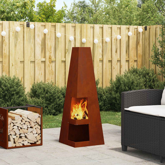 Fire Bowl Rusty 35 x 35 x 100 cm
