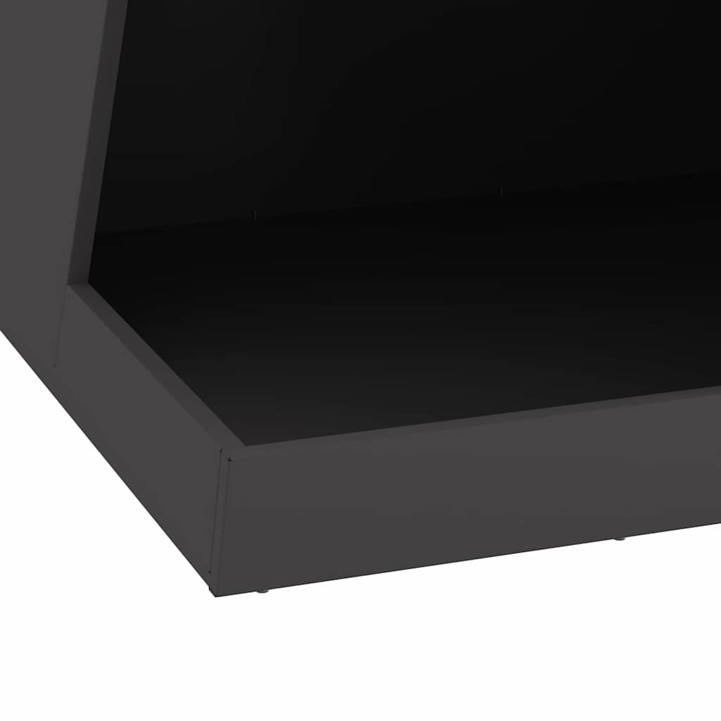 Fire Pit Black 50 x 50 x 100 cm Weathering Steel