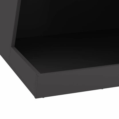 Fire Pit Black 50 x 50 x 100 cm Weathering Steel