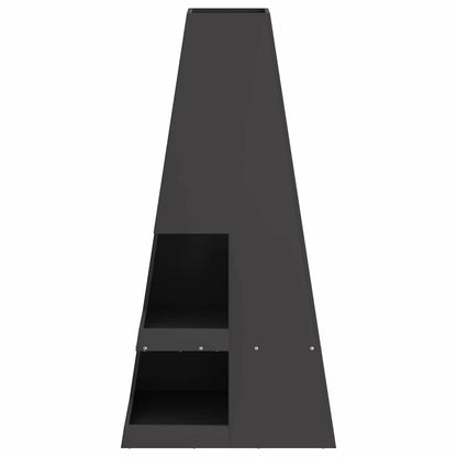 Fire Pit Black 50 x 50 x 100 cm Weathering Steel