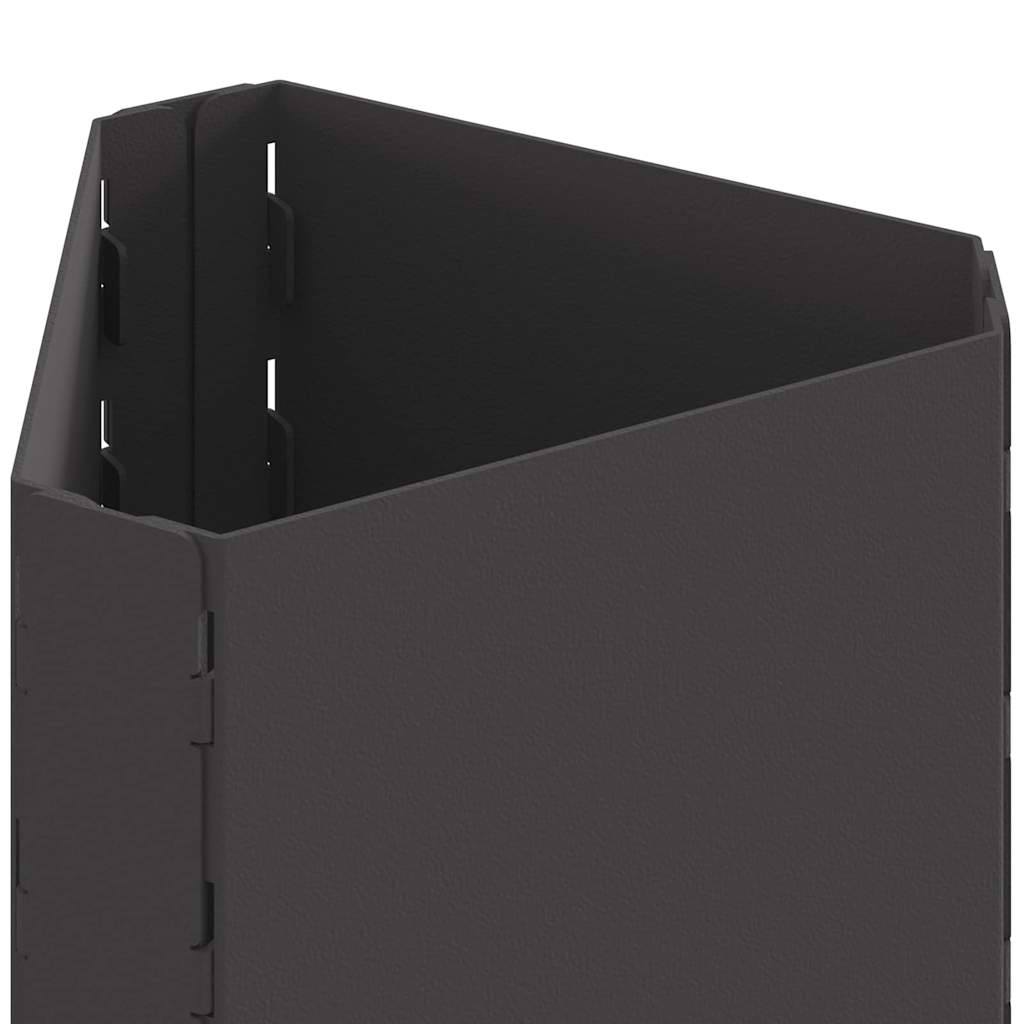 Fire Pit Black 50 x 43 x 52 cm Weathering Steel