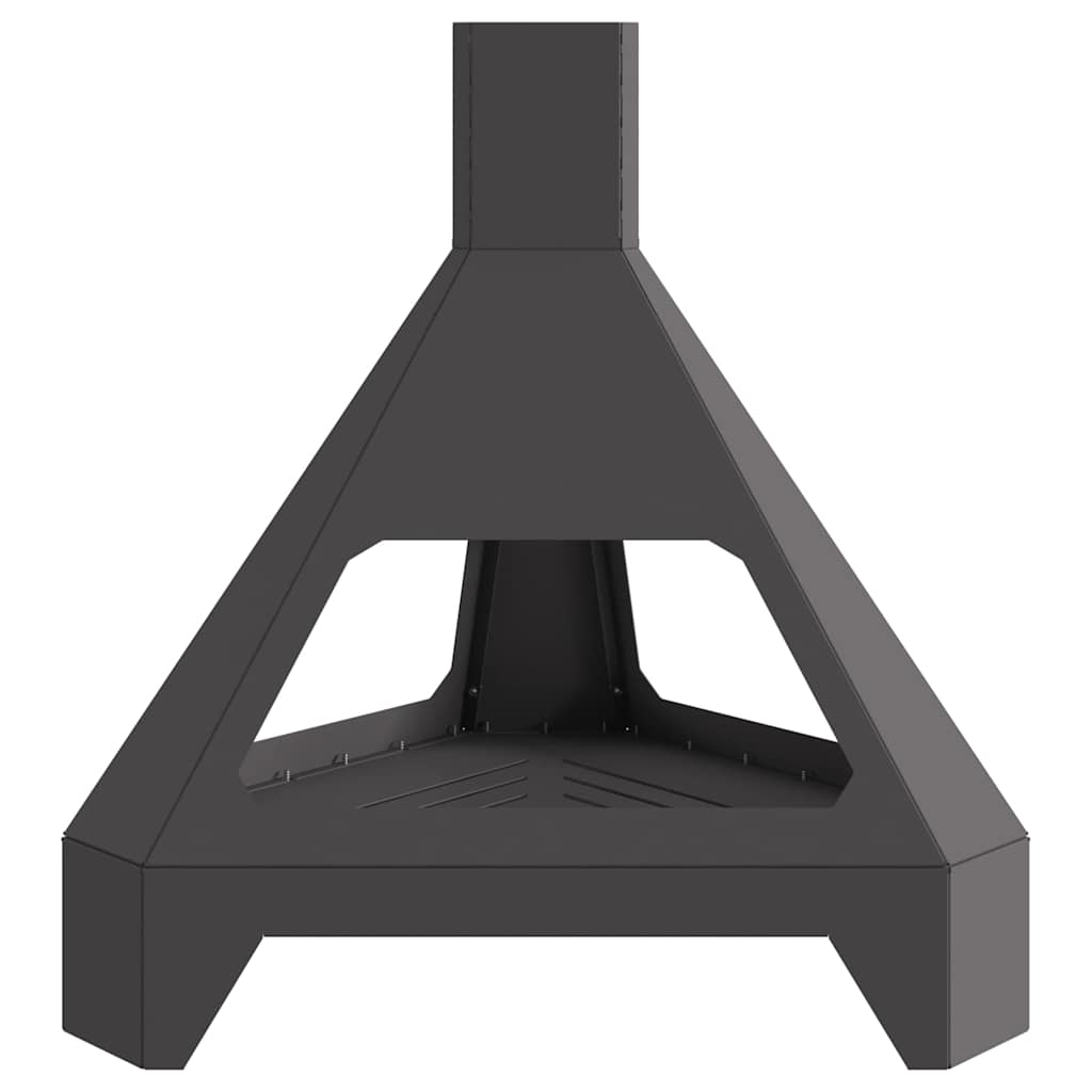 Fire Pit Black 50 x 43 x 52 cm Weathering Steel