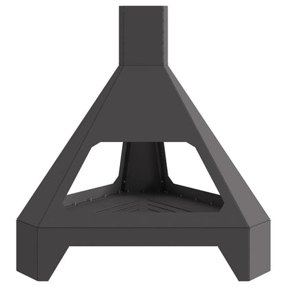 Fire Pit Black 50 x 43 x 52 cm Weathering Steel