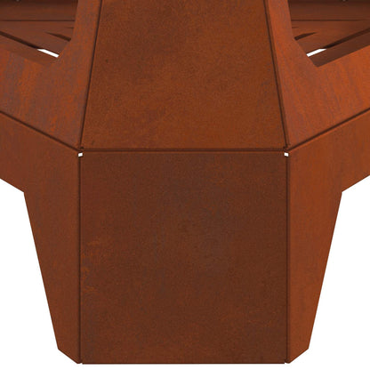 Fire Pit Rusty 50 x 43 x 52 cm Weathering Steel