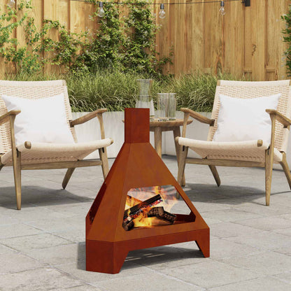 Fire Pit Rusty 50 x 43 x 52 cm Weathering Steel