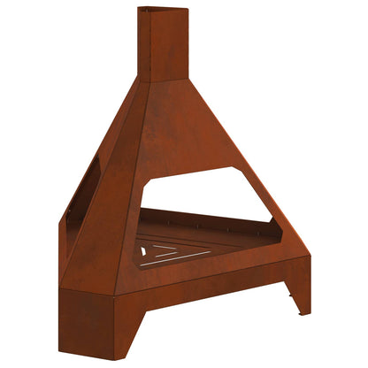 Fire Pit Rusty 50 x 43 x 52 cm Weathering Steel