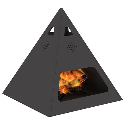 Fire Pit Black 50 x 50 x 51 cm Weathering steel