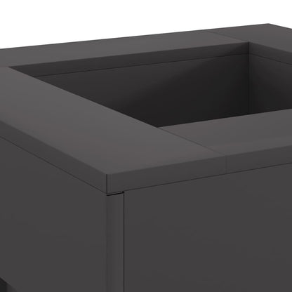 Fire Pit Black 60 x 60 x 30 cm Weathering Steel