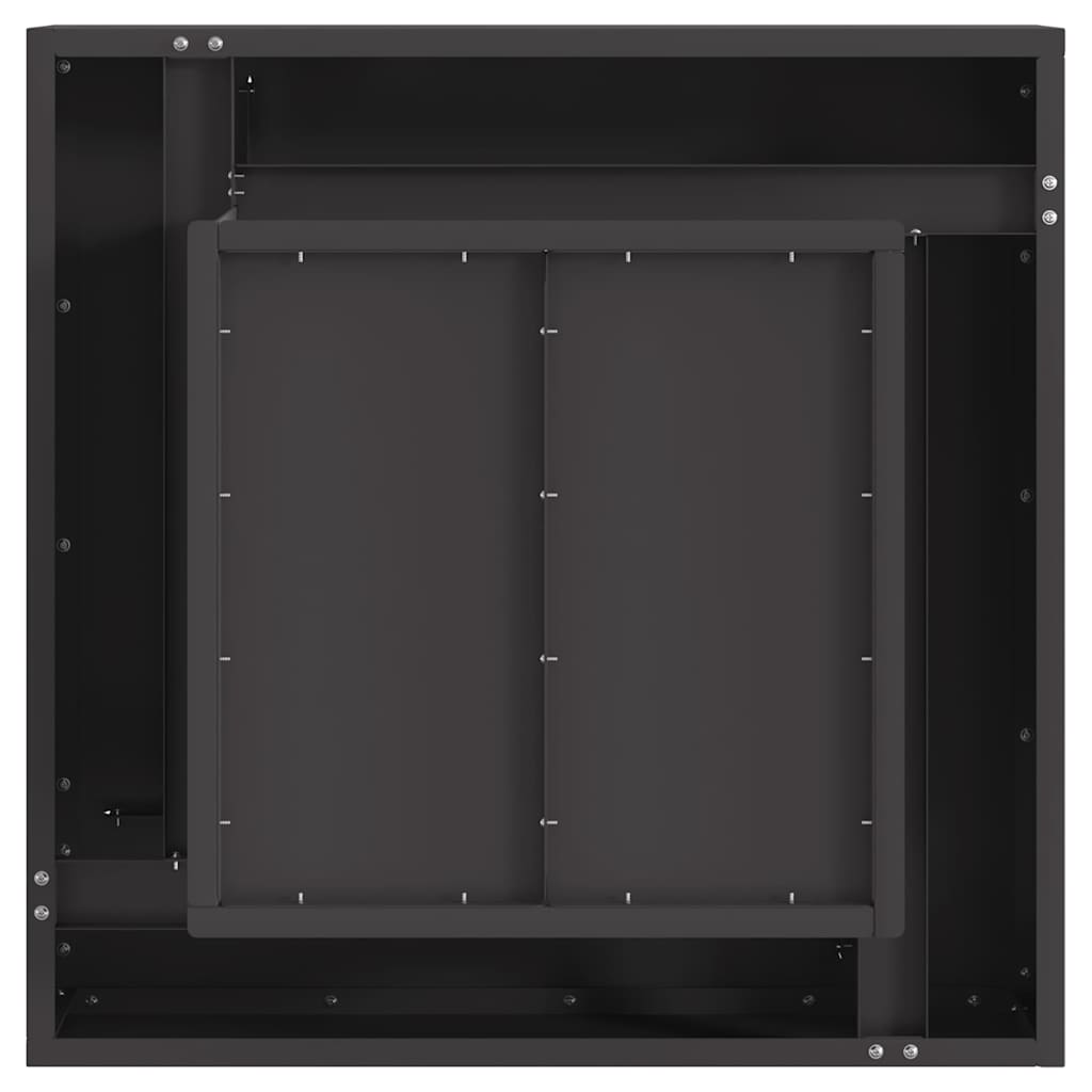 Fire Pit Black 60 x 60 x 30 cm Weathering Steel