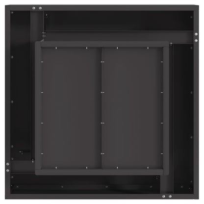 Fire Pit Black 60 x 60 x 30 cm Weathering Steel