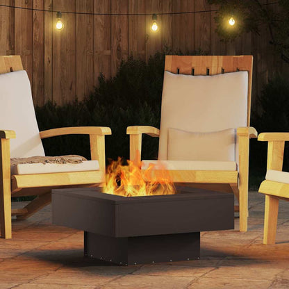 Fire Pit Black 60 x 60 x 30 cm Weathering Steel