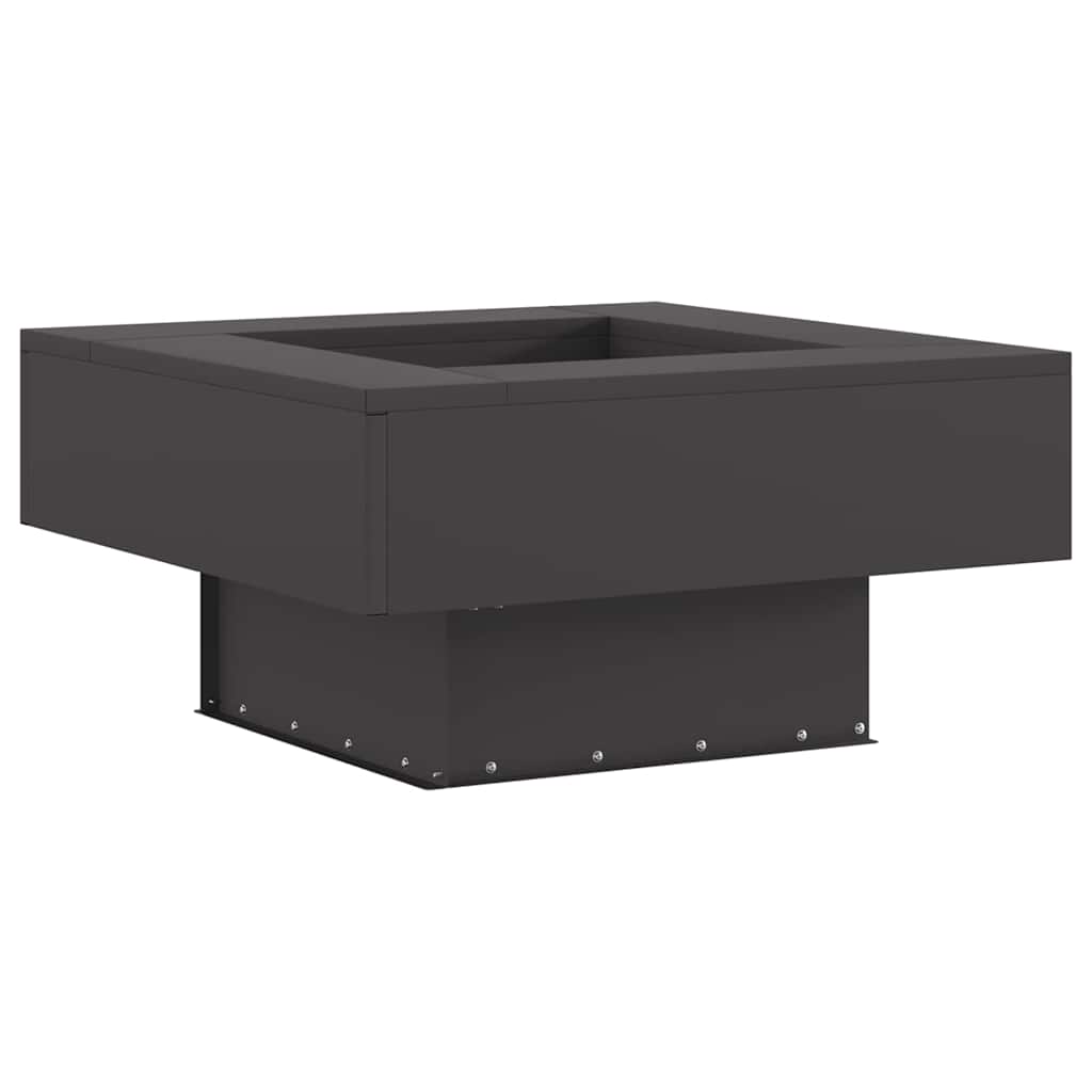 Fire Pit Black 60 x 60 x 30 cm Weathering Steel