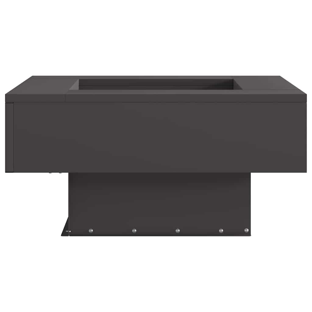 Fire Pit Black 60 x 60 x 30 cm Weathering Steel