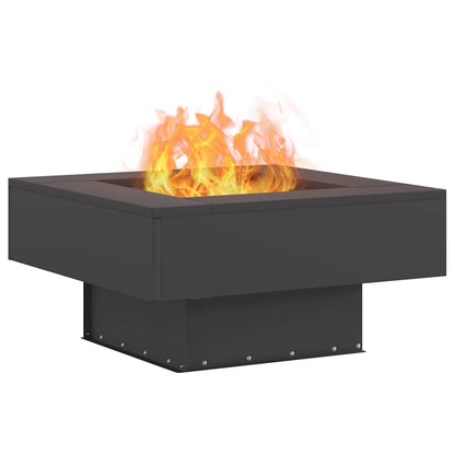 Fire Pit Black 60 x 60 x 30 cm Weathering Steel