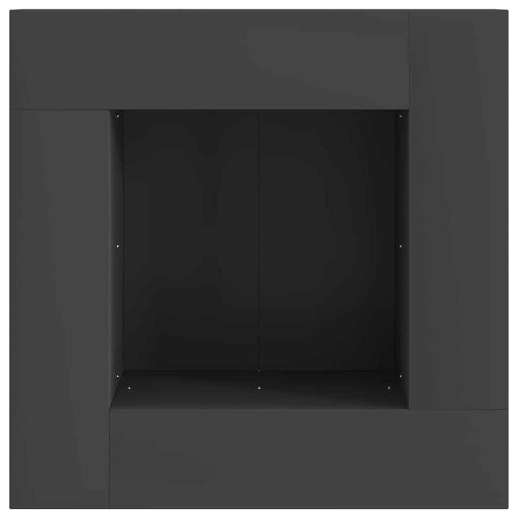Fire Pit Black 60 x 60 x 30 cm Weathering Steel