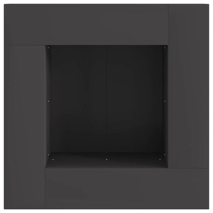 Fire Pit Black 60 x 60 x 30 cm Weathering Steel